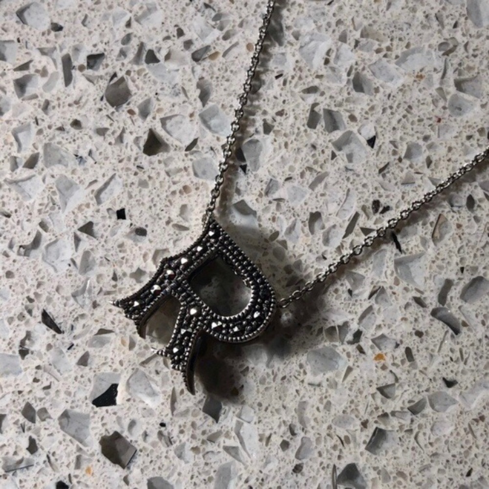 Ross-Simons Initial "R" Sterling Silver Necklace - Picture 4 of 5